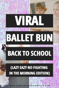 lazy easy hairstyles for school kids ballet bun back to school