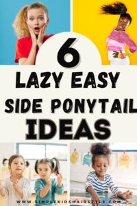 lazy easy hairstyles for school kids side ponytail