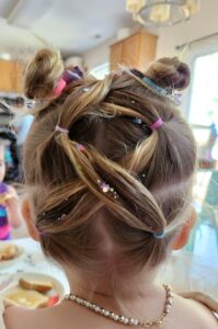 kids twist hairstyles criss cross updo hair inspo