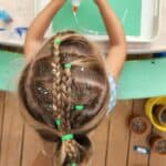 easy braids braided hairstyle, 3 braids in to a ponytail